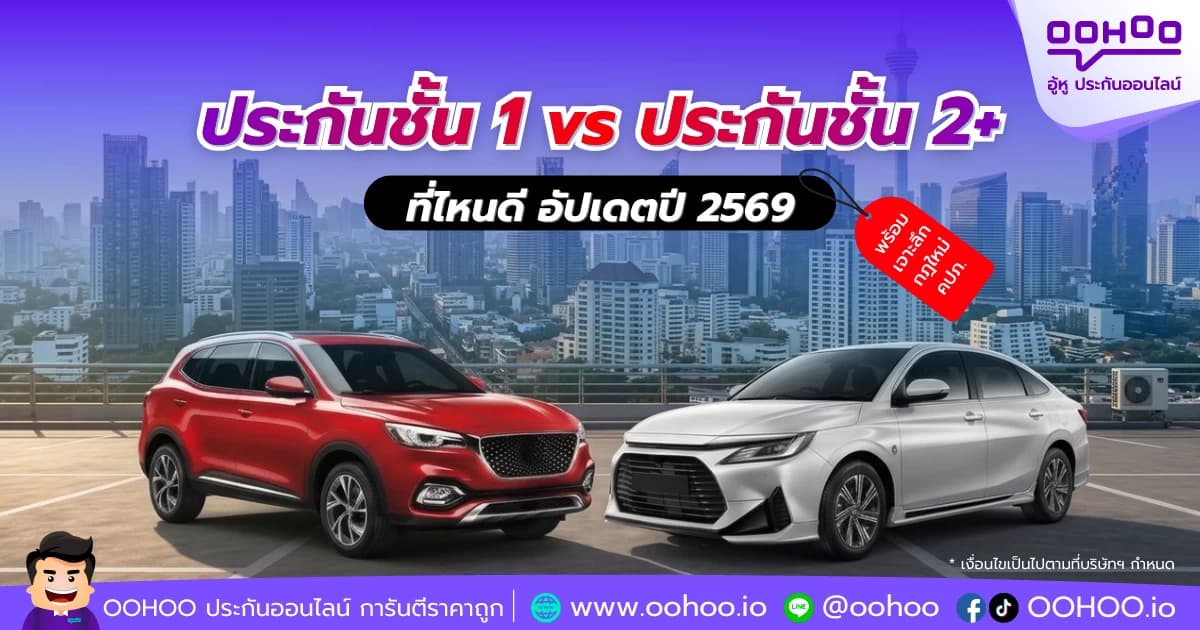 ประกันชั้น 1 vs ประกันชั้น 2+ ที่ไหนดี อัปเดตปี 2569